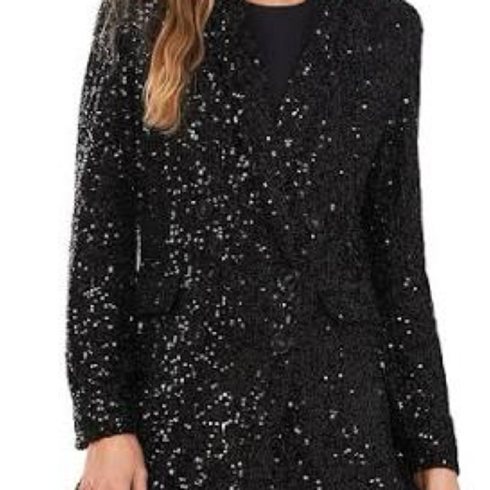 CeCe Black Sequin Jacket